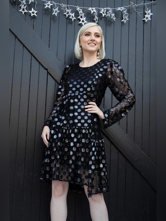 Eva Franco Dresses & Skirts - Eva Franco Mila dress in disco dot • Sz 12
